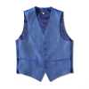 VANNERS-V-49 VANNERS Formal Vest Herringbone Blue