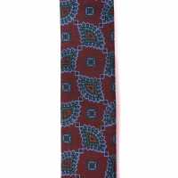 AT-RK20 Albert Thurston Suspenders Komon Pattern Red Blue Textile Type Leather End 38mm Width[Formal Accessories] ALBERT THURSTON Sub Photo