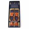 AT-RK20 Albert Thurston Suspenders Komon Pattern Red Blue Textile Type Leather End 38mm Width