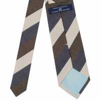 HVN-62 VANNERS Silk Handmade Tie Regimental Navy Blue / Brown[Formal Accessories] Yamamoto(EXCY) Sub Photo