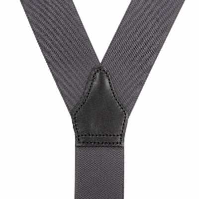 AT-DARKGREY ALBERT THURSTON Suspenders, Dark Grey, Elastic Band, 2-in-1[Formal Accessories] ALBERT THURSTON Sub Photo