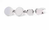 CU925-1G EXCY LEGEND Sterling Silver Cuffs & Stud Set Flat