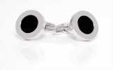 CU925-2G-C EXCY LEGEND Sterling Silver Cufflinks Onyx