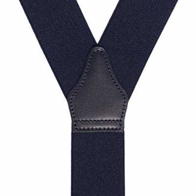 AT-NAVY-XL Albert Thurston Suspenders Navy Blue No Pattern 35MM XL Size[Formal Accessories] ALBERT THURSTON Sub Photo