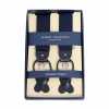 AT-NAVY-XL Albert Thurston Suspenders Navy Blue No Pattern 35MM XL Size