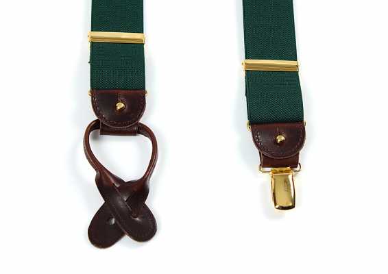 AT-GREEN-XL Albert Thurston Suspenders Green Elastic XL Size[Formal Accessories] ALBERT THURSTON Sub Photo