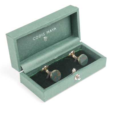 CO-C02-GD CODIS MAYA Bloodstone Bow Cufflinks Gold[Formal Accessories] CODIS MAYA Sub Photo