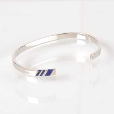 BR-4 Made In Japan Bracelet, Regimental Navy Blue Sodalite