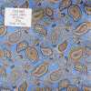 URJ-003 Italian-made 100% Cupro Printed Lining, Blue Paisley Pattern