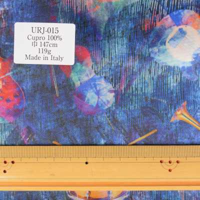 URJ-015 Made In Italy Cupra 100% Printed Lining Fantastic Musical Instrument Pattern TCS Sub Photo