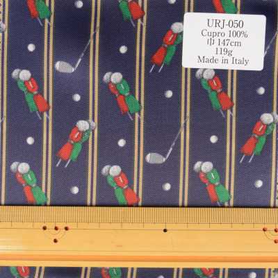 URJ-050 Made In Italy Cupra 100% Print Lining Golf Pattern TCS Sub Photo