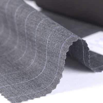 EME3354 Japanese Summer Clothing Sharick Series Juncourt Striped Gray[Textile] Miyuki Woolen Mills Additional Images