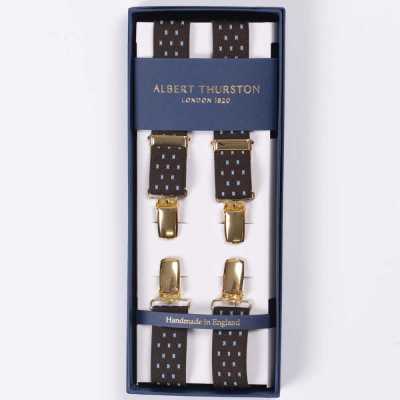 ATX-2447 Albert Thurston Suspenders, 4-point X- Brace Clip Closure, 25mm Elastic (Elastic Band)[Formal Accessories] ALBERT THURSTON Sub Photo