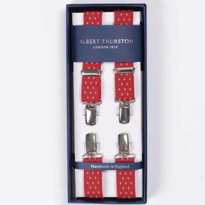 ATX-2447 Albert Thurston Suspenders, 4-point X- Brace Clip Closure, 25mm Elastic (Elastic Band)[Formal Accessories] ALBERT THURSTON Sub Photo