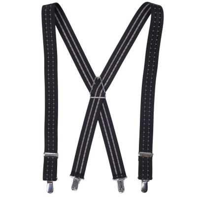 SR-2005 Made In Japan X-Style 4-Clip Suspenders Black