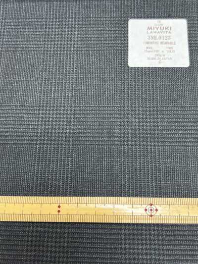 3ML0123 MIYUKI Staple Collection ETERNALS Charcoal Gray Glen Check