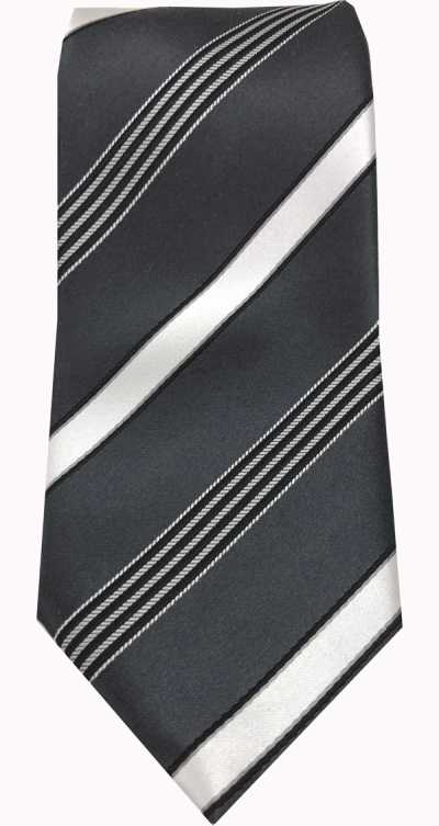 NE-405 Nishijin-ori Black Stripe Tie