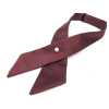 CT-510 Cross Tie Shawl Label Silk Wine Red