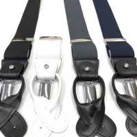 SR-GREY SR-GREY Suspender EXCY Braces Gray No Pattern 2in1 35mm Elastic[Formal Accessories] Yamamoto(EXCY) Sub Photo