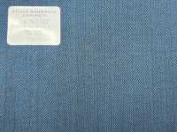 14CN-1502 CANONICO WOOL & SILK DOUBLE WARP Blue Herringbone[Textile] Sub Photo