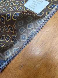URJ-062 Made In Italy 100% Cupra Printed Lining Box Pattern Brown TCS Sub Photo