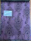 URJ-067 Italian 100% Cupra Cupro Lining Big Paisley Pattern Dark Purple
