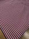 AI-14 Silk Jacquard Horizontal Stripes Wine Red X Silver [outlet]