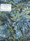 URJ-082 Italian Cupro 100% Printed Lining Botanical Blue X Green