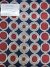 URJ-094 Made In Italy 100% Cupra Printed Lining Multi-Dot Red X Navy