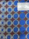 URJ-095 Made In Italy 100% Cupra Printed Lining Multi-Dot Blue X Brown