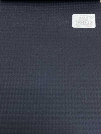 59548-20 26AW HERDREX [Dense Craft] Dense Craft Navy Blue Check Woven Pattern
