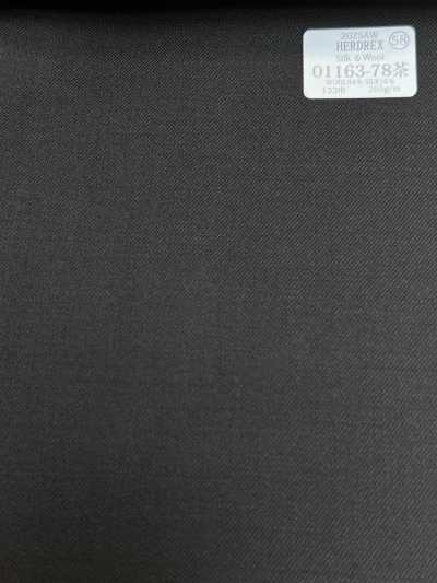 01163-78 26AW HERDREX [Silk & Wool] Silk & Wool Dark Brown Solid