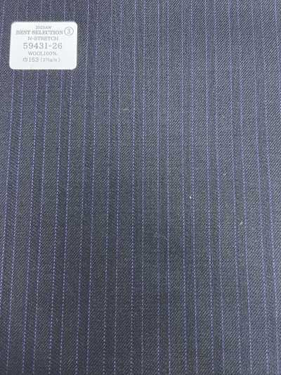 59431-26 26AW BEST SELECTION [N-STRETCH] N-Stretch Navy Blue X Purple Shadow Stripe