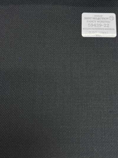 59439-22 26AW BEST SELECTION [FANCY WORSTED] Dark Navy Check Weave Pattern