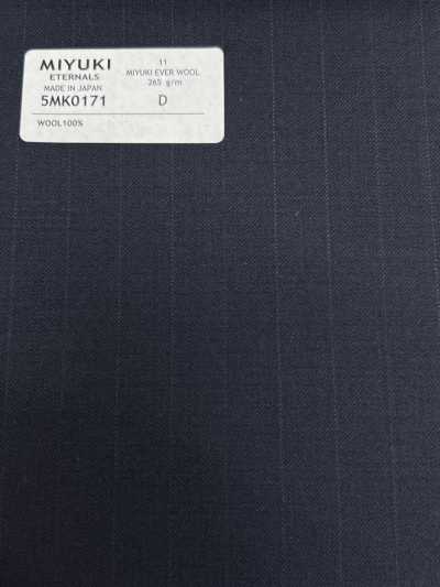 5MK0171 MIYUKI EVER WOOL (Miyuki Ever Wool) Striped Navy Blue