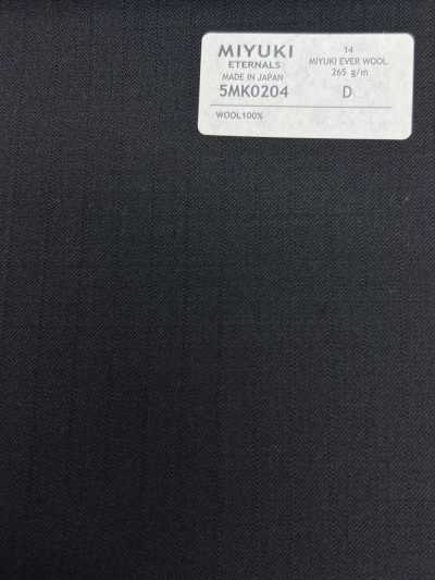 5MK0204 MIYUKI EVER WOOL (Miyuki Ever Wool) Shadow Stripe Dark Navy Blue