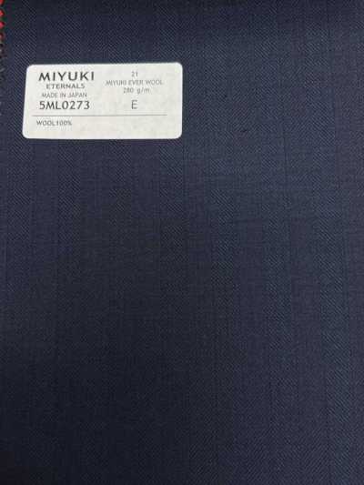 5ML0273 MIYUKI EVER WOOL (Miyuki Ever Wool) Herringbone Navy Blue