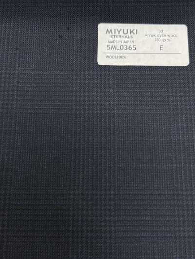 5ML0365 MIYUKI EVER WOOL (Miyuki Ever Wool) Glen Check Navy Blue