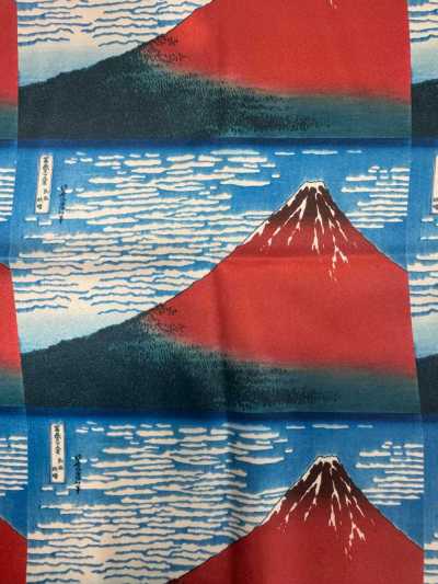 TPS3002 Katsushika Hokusai Printed Lining Repeat Pattern