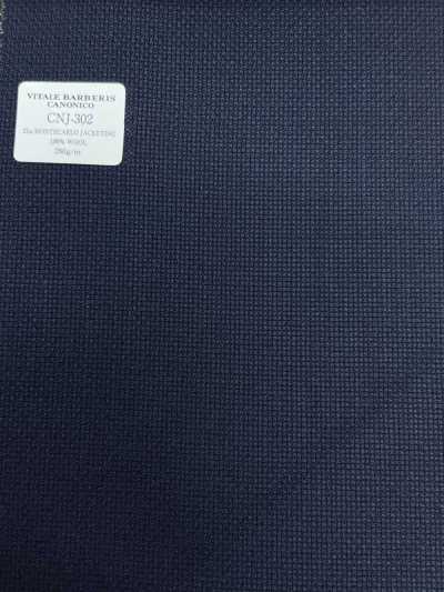 CNJ302 CANONICO Classic 21μ MONTECARLO JACKETING Hopsack Dark Navy Solid