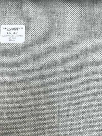 CNJ307 CANONICO Standard 21μ MONTECARLO JACKETING Hopsack Light Gray Plain