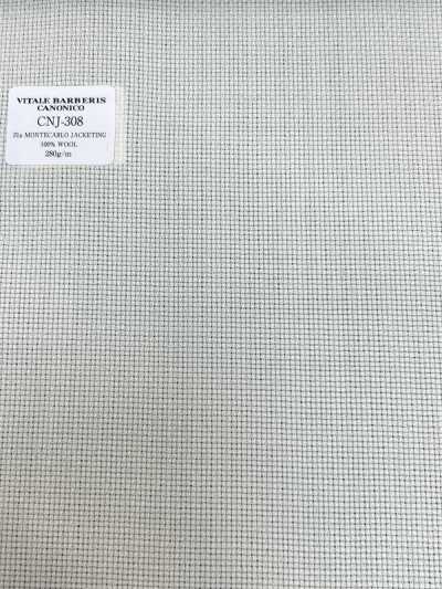 CNJ308 CANONICO Standard 21μ MONTECARLO JACKETING Hopsack Ivory Solid