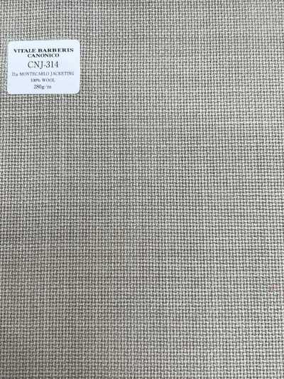 CNJ314 CANONICO (Canonico) Standard 21μ MONTECARLO JACKETING Hopsack Light Beige Solid