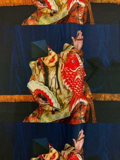 TPT1003 Iwami Kagura Printed Lining, Repeat Pattern