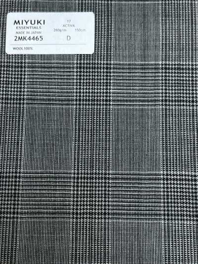 2MK4465 26SS MIYUKI Fabrics ESSENTIALS ACTIVA Medium Gray Check