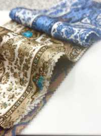 URJ-098 Italian-made 100% Cupro Cupro Lining, Paisley Pattern, Brown. TCS Sub Photo