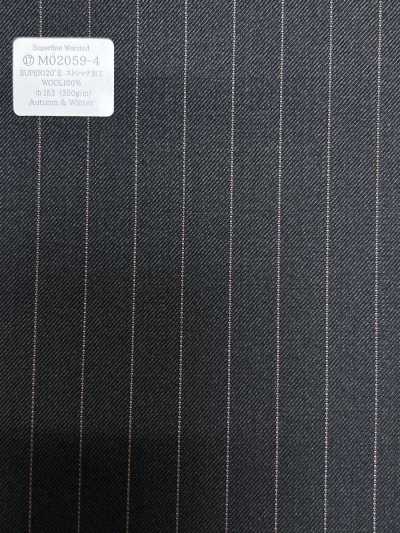 M02059-4 KUNISHIMA1850 Exclusive Line [Superfine Worsted] Gray Pencil Stripe