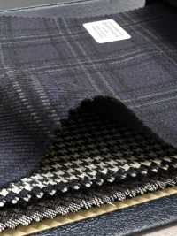 M02045-3 KUNISHIMA1850 Exclusive Line 【SOMO CASHMERE 100%】 Navy 3D Check[Textile] Kunishima Co., Ltd. Sub Photo