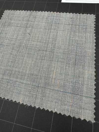 1AGA36-13 [Limited Stock Item] Nikke Textile Fabric Super 100's Ikat Tropical Glen Check