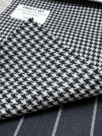 PR6511-WT Standard Japanese-made Premium Super120's Stretch Houndstooth Gray[Textile] Additional Images